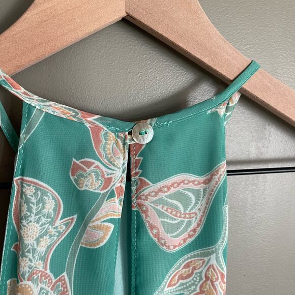 Show Me Your Mumu Gomez Jadely Paisley Floral A-Line Dress Size Small Green - Picture 13 of 16